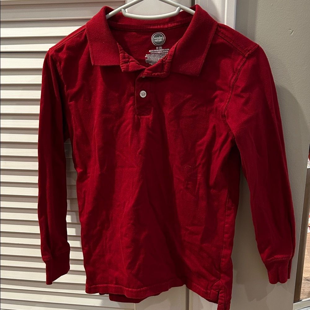 Wonder Nation Bright Red Kids Polo Shirt